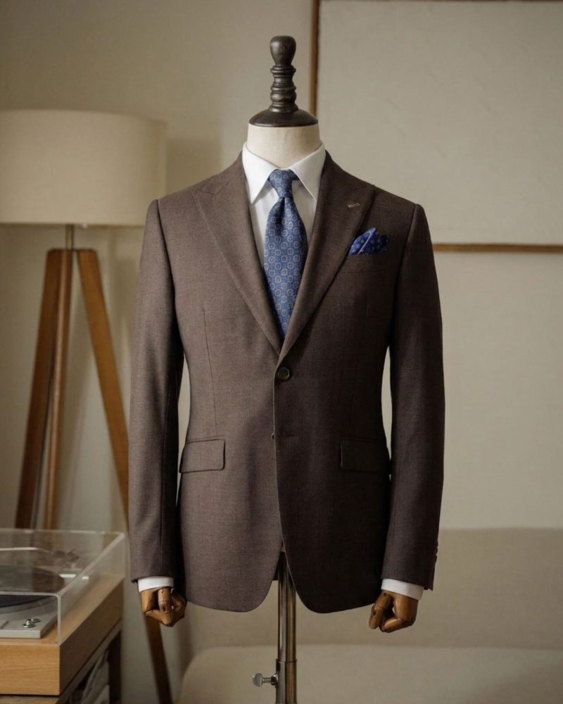 Brown Tailored Business Suit 2