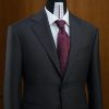 Charcoal Grey Tailored Wool-Cashmere Business Suit