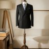 Charcoal Pinstripe Double-Breasted Tailored Suit