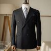 Charcoal Pinstripe Double-Breasted Tailored Suit 2
