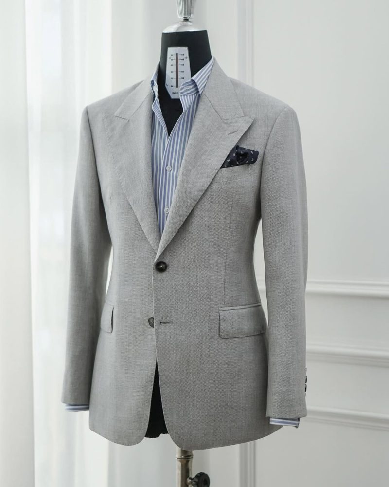 Light Grey Tailored Business Suit 4