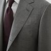 Tailored Light Grey Merino Wool Business Suit 3