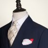 Navy Double-Breasted Wool Tailored Suit