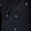 Navy Pinstripe Double-Breasted Tailored Suit 4