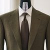 Olive Green Tailored Linen Suit 3