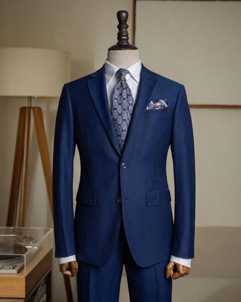 Royal Blue Tailored Business Suit 2